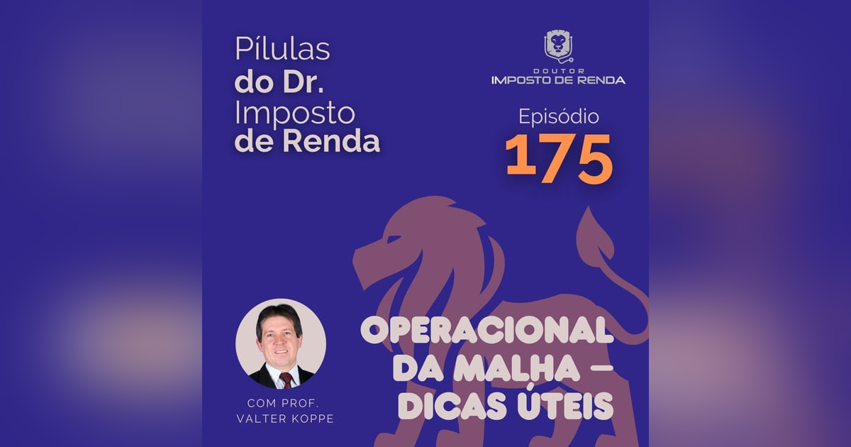 PDIR Ep. 175 – Operacional da malha – dicas úteis PDIR Ep. 175 – Operacional da malha – dicas úteis