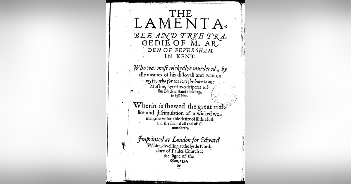 Arden of Faversham and the Domestic Tragedy Arden of Faversham and the Domestic Tragedy