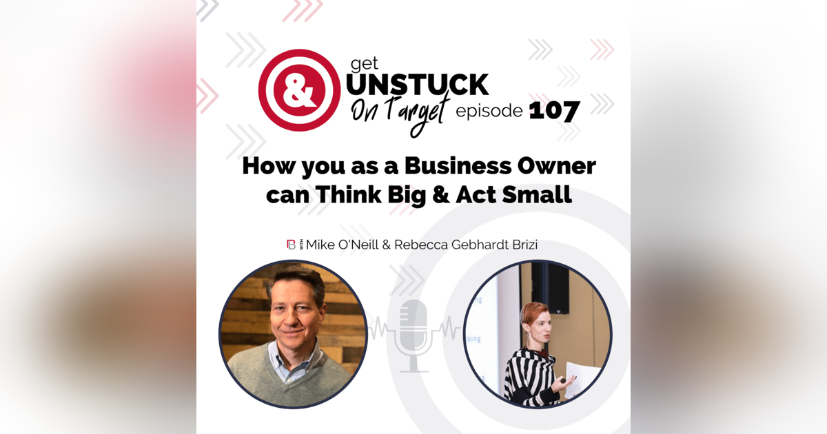 Episode 107: How you as a Business Owner can Think Big & Act Small with Rebecca Brizi Episode 107: How you as a Business Owner can Think Big & Act Small with Rebecca Brizi