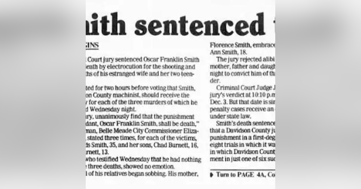 Jailhouse interview with Tennessee death row inmate Oscar Smith Jailhouse interview with Tennessee death row inmate Oscar Smith