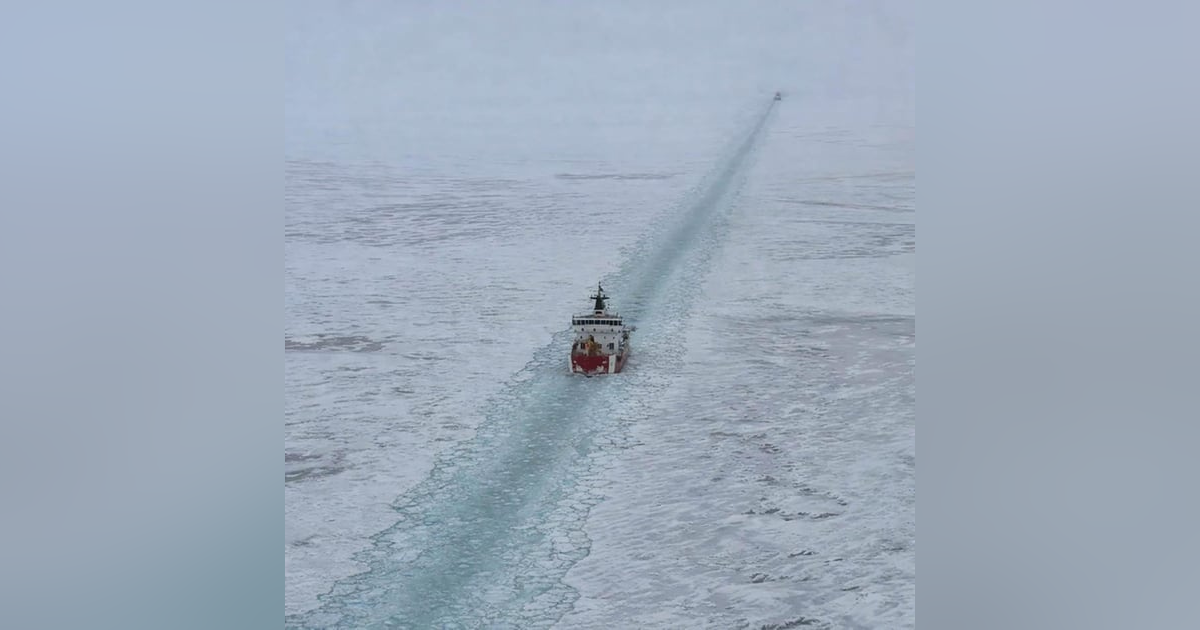 COTC - 9 Feb 2026 - USCG Icebreaker frees Cargo Ship suck in the ice COTC - 9 Feb 2026 - USCG Icebreaker frees Cargo Ship suck in the ice