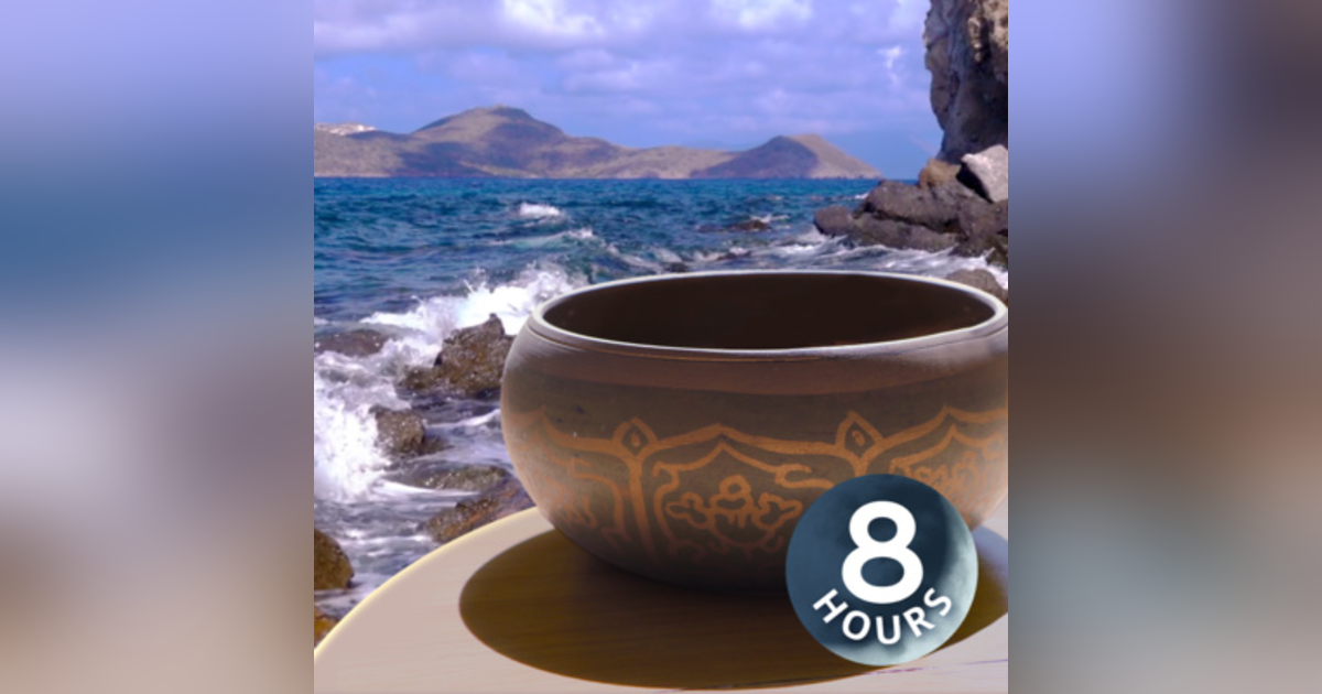 Tibetan Bowls + Ocean Waves 8 Hours | Music for Sleep, Studying, Meditation | White Noise Tibetan Bowls + Ocean Waves 8 Hours | Music for Sleep, Studying, Meditation | White Noise