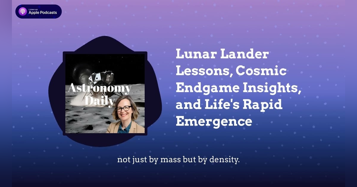 Lunar Lander Lessons, Cosmic Endgame Insights, and Life’s Rapid Emergence Lunar Lander Lessons, Cosmic Endgame Insights, and Life’s Rapid Emergence