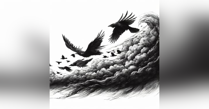 image for Sky Full of Crows; A Poem for Edgar Allan Poe's Birthday
