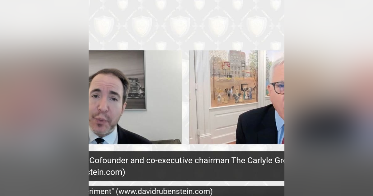 David Rubenstein, CoFounder and CoExecutive Chairman The Carlyle Group, $4.3B Personal Worth, Author The American Experiment David Rubenstein, CoFounder and CoExecutive Chairman The Carlyle Group, $4.3B Personal Worth, Author The American Experiment