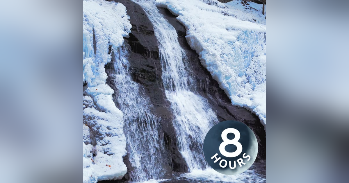 Soothing Waterfall on a Snowy Winter Day 8 Hours | Water Sounds for Sleeping Soothing Waterfall on a Snowy Winter Day 8 Hours | Water Sounds for Sleeping