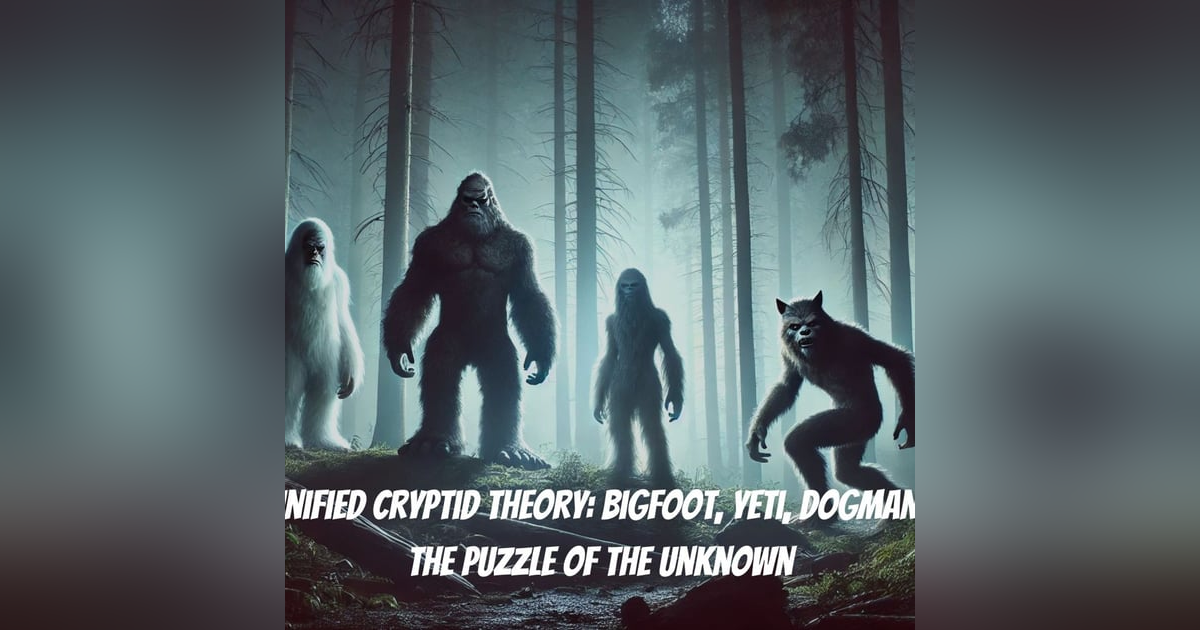 The Unified Cryptid Theory: Bigfoot, Yeti, Dogman, and the Puzzle of the Unknown The Unified Cryptid Theory: Bigfoot, Yeti, Dogman, and the Puzzle of the Unknown