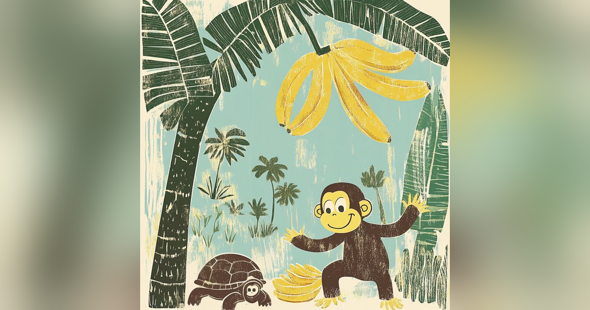 猴子烏龜和香蕉樹 - 中英文雙語睡前故事 - Monkey Turtle and the Banana Tree - Bedtime Story in Mandarin Chinese and English 猴子烏龜和香蕉樹 - 中英文雙語睡前故事 - Monkey Turtle and the Banana Tree - Bedtime Story in Mandarin Chinese and English