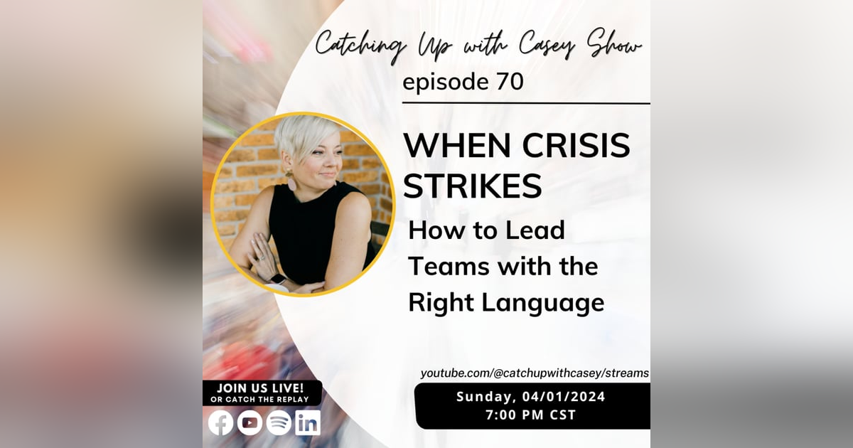 When Crisis Strikes: How to Lead Teams with the Right Language When Crisis Strikes: How to Lead Teams with the Right Language