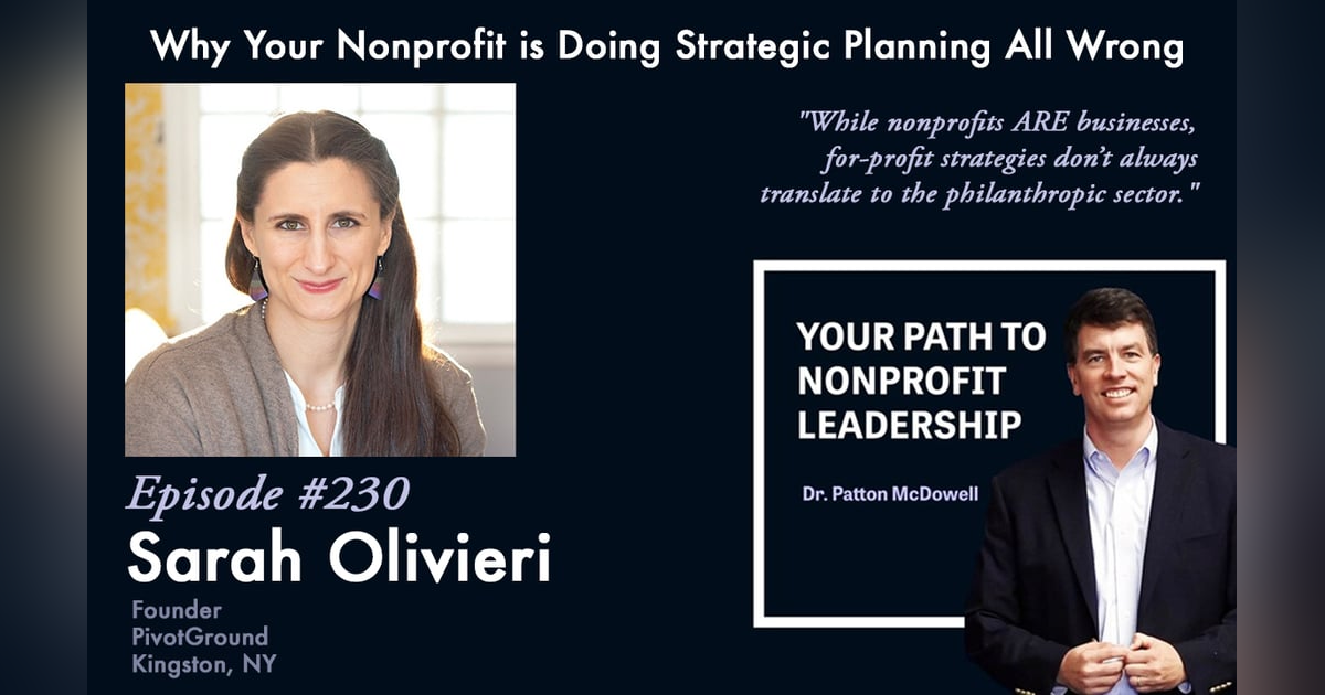 230: Why Your Nonprofit is Doing Strategic Planning All Wrong (Sarah Olivieri) 230: Why Your Nonprofit is Doing Strategic Planning All Wrong (Sarah Olivieri)