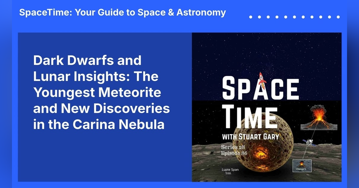 Dark Dwarfs and Lunar Insights: The Youngest Meteorite and New Discoveries in the Carina Nebula Dark Dwarfs and Lunar Insights: The Youngest Meteorite and New Discoveries in the Carina Nebula