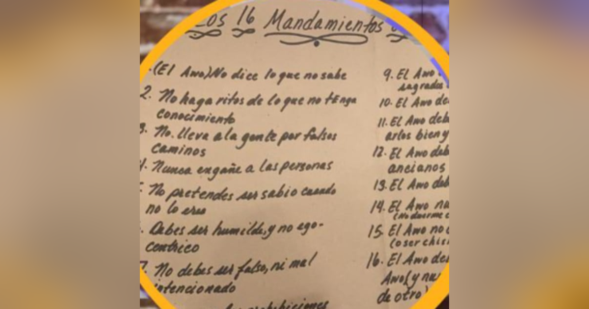 The 16 Commandments of Ifa Lukumi Santeria The 16 Commandments of Ifa Lukumi Santeria