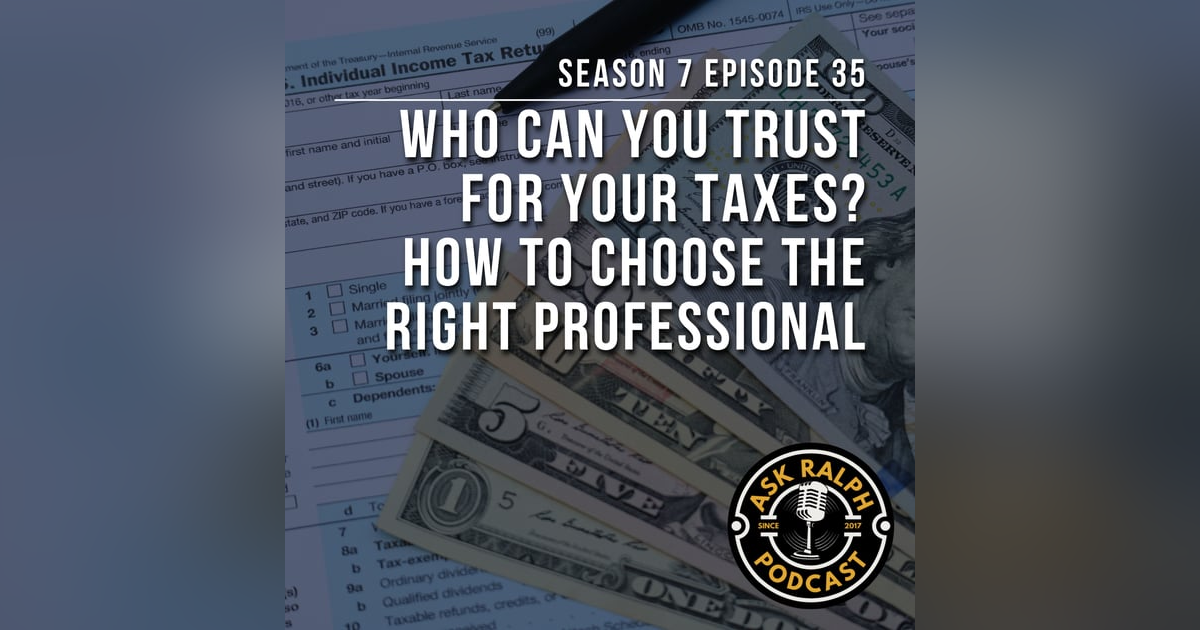 Who can you trust for your taxes? How to choose the right professional. Who can you trust for your taxes? How to choose the right professional.
