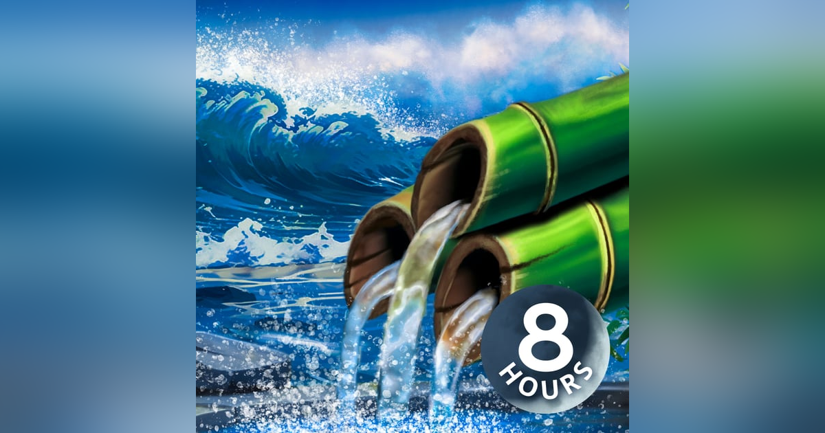 Bamboo Water Fountain and Ocean Waves | Relax With This Calm Ambience Bamboo Water Fountain and Ocean Waves | Relax With This Calm Ambience