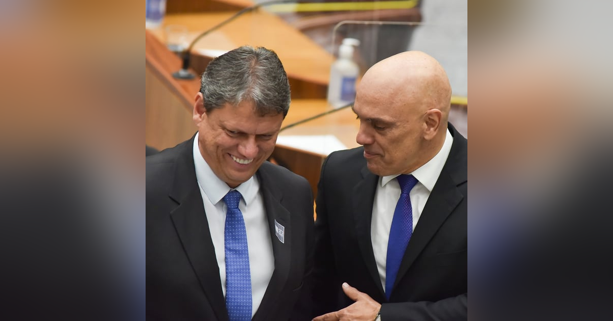Apesar de Bolsonaro, Moraes e Tarcísio se mostram cada vez mais próximos Apesar de Bolsonaro, Moraes e Tarcísio se mostram cada vez mais próximos