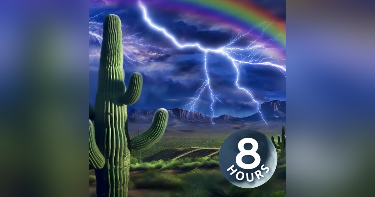 Rain & Thunder Sounds for Deep Sleep | Fall Asleep to Desert Monsoon 8 Hours Rain & Thunder Sounds for Deep Sleep | Fall Asleep to Desert Monsoon 8 Hours