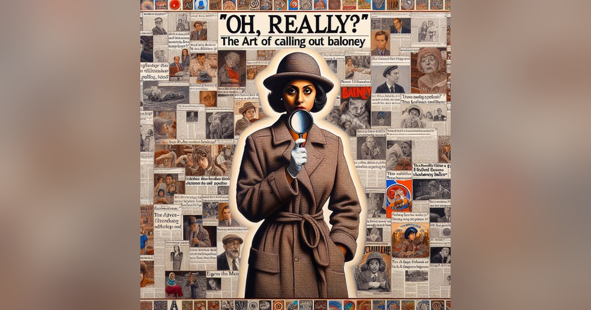 'Oh Really?' The Art of Calling Out Baloney 'Oh Really?' The Art of Calling Out Baloney