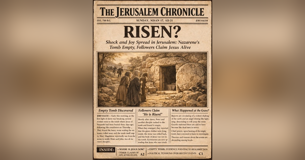 Risen! There is no other plausible explanation! Risen! There is no other plausible explanation!