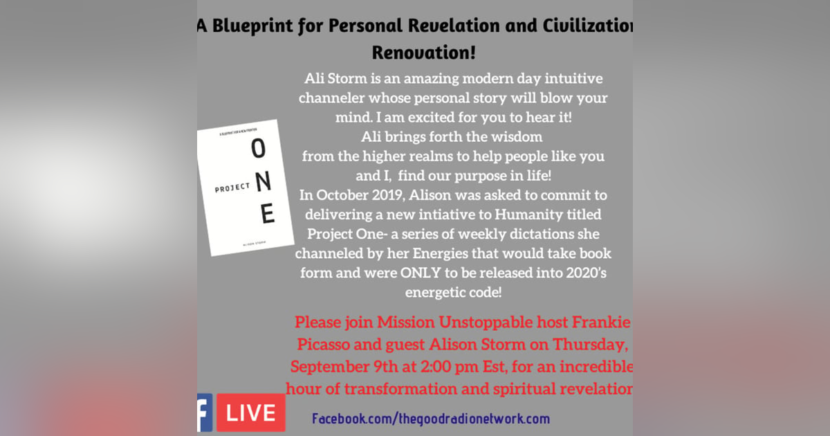 Ali Storm and Project One- A Blue Print for Personal Revelation and Civilization’s Renovation Ali Storm and Project One- A Blue Print for Personal Revelation and Civilization’s Renovation