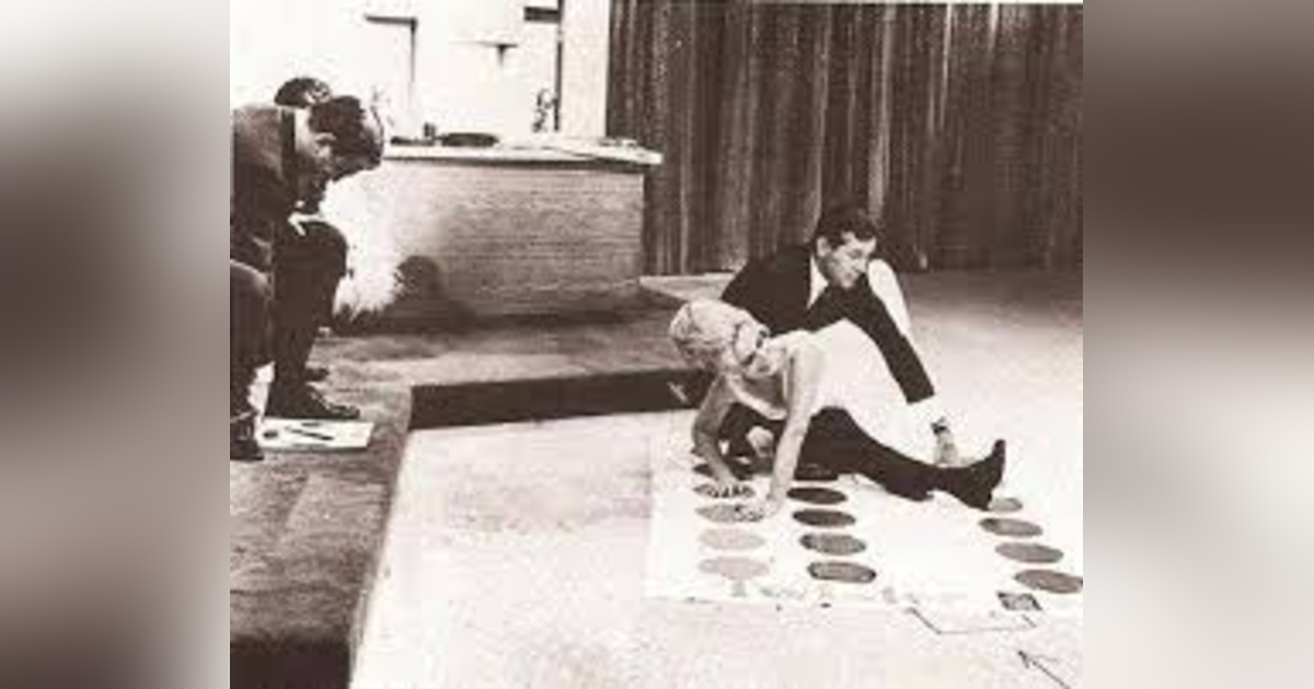 JOHNNY AND EVA PLAY TWISTER JOHNNY AND EVA PLAY TWISTER