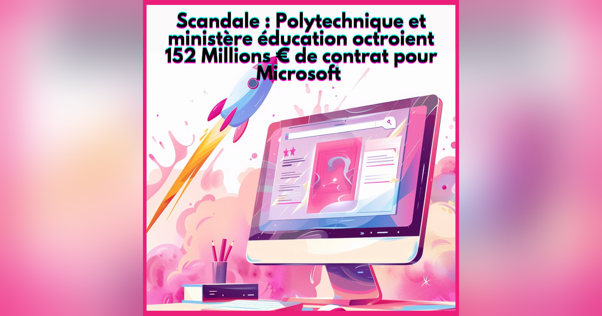 #34. Scandale : Polytechnique et le ministère de l’éducation nationale octroient 152 M€ de contrats à Microsoft #34. Scandale : Polytechnique et le ministère de l’éducation nationale octroient 152 M€ de contrats à Microsoft