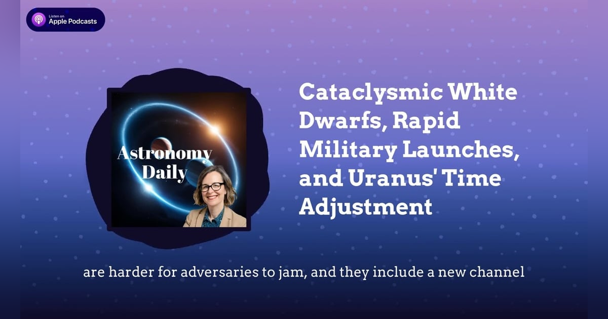 Cataclysmic White Dwarfs, Rapid Military Launches, and Uranus’ Time Adjustment Cataclysmic White Dwarfs, Rapid Military Launches, and Uranus’ Time Adjustment