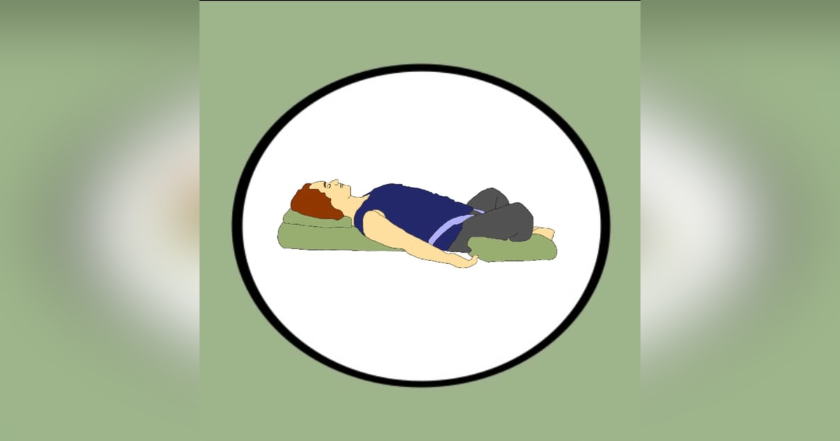 Supported Supta Bhadda Konasana Supported Supta Bhadda Konasana