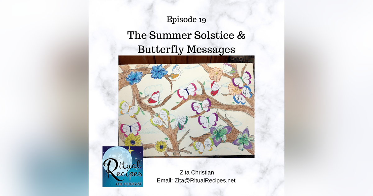 Summer Solstice, Sun, Moon, and Butterflies Summer Solstice, Sun, Moon, and Butterflies