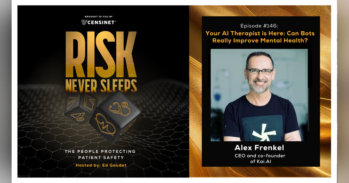Episode #146. Your AI Therapist is Here: Can Bots Really Improve Mental Health?, with Alex Frenkel, CEO and co-founder of Kai.AI Episode #146. Your AI Therapist is Here: Can Bots Really Improve Mental Health?, with Alex Frenkel, CEO and co-founder of Kai.AI