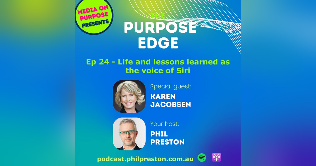 Ep 24 - Karen Jacobsen on life and lessons learned as the voice of Siri Ep 24 - Karen Jacobsen on life and lessons learned as the voice of Siri