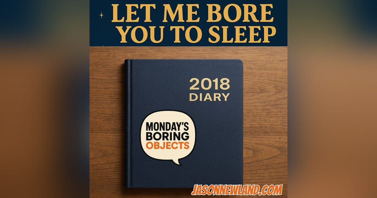 (no music) (5 hours) 2018 Diary | Mondays Boring Objects | LMBYTS #1486 | Jason Newland | 10th November 2025 (no music) (5 hours) 2018 Diary | Mondays Boring Objects | LMBYTS #1486 | Jason Newland | 10th November 2025