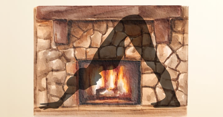 image for Yoga in the Firelight: A Cozy At-Home Evening Routine