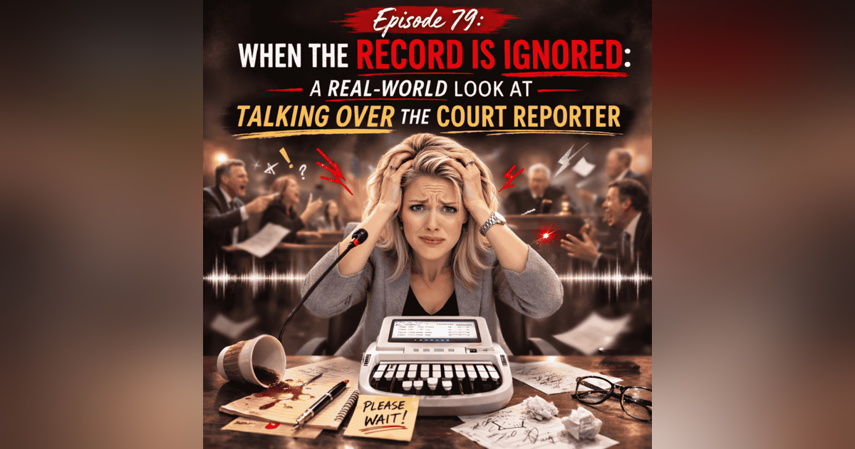 #79 - When the Record Is Ignored: A Real-World Look at Talking Over the Court Reporter #79 - When the Record Is Ignored: A Real-World Look at Talking Over the Court Reporter