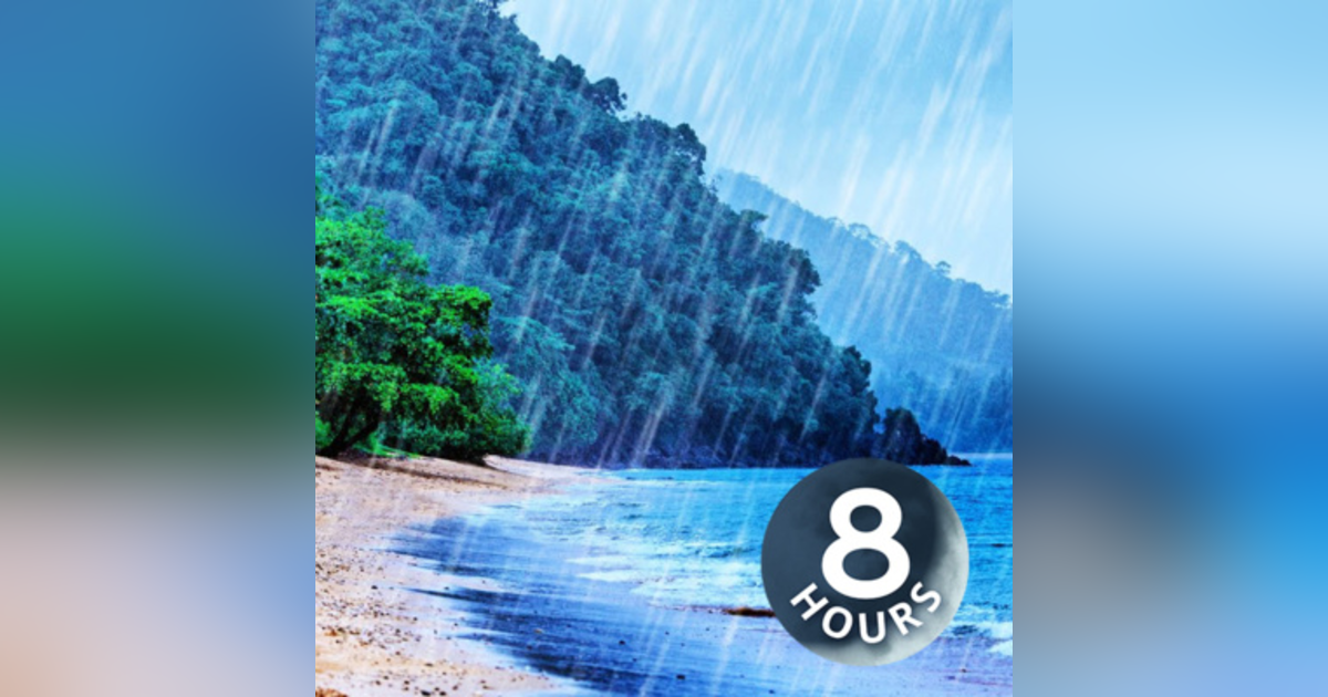 Rain on Beach White Noise 8 Hours | Tropical Rainstorm & Ocean Waves Sounds for Sleep, Studying, Relaxation Rain on Beach White Noise 8 Hours | Tropical Rainstorm & Ocean Waves Sounds for Sleep, Studying, Relaxation