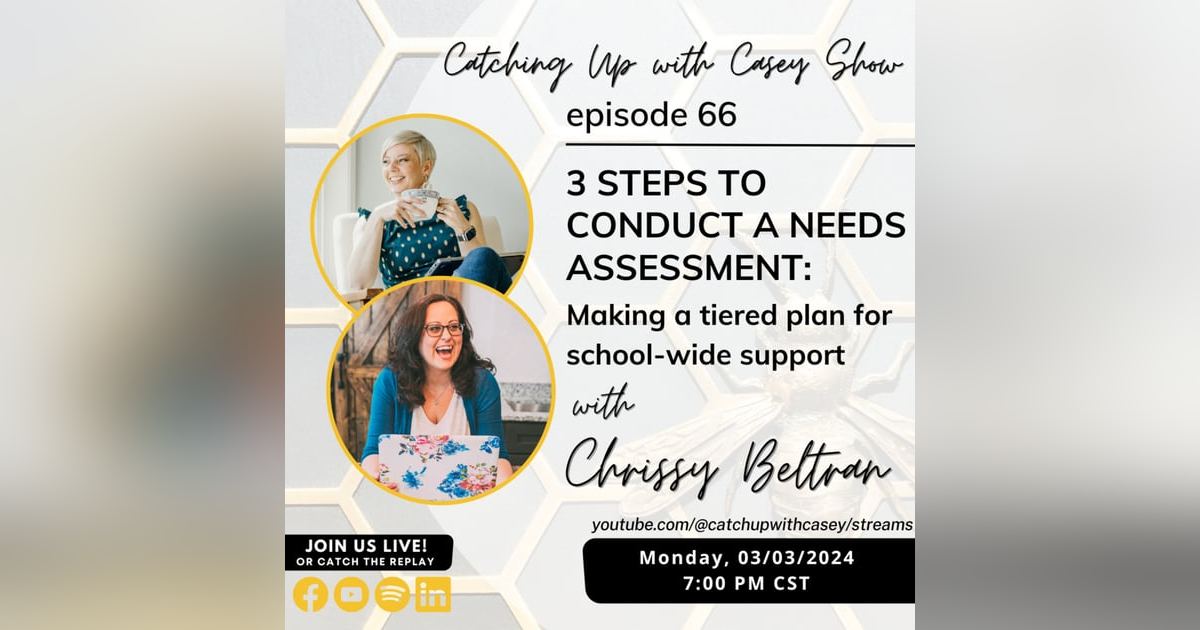 3 Steps to Conduct a Needs Assessment: Making a tiered plan for school-wide support (with Chrissy Beltran) 3 Steps to Conduct a Needs Assessment: Making a tiered plan for school-wide support (with Chrissy Beltran)