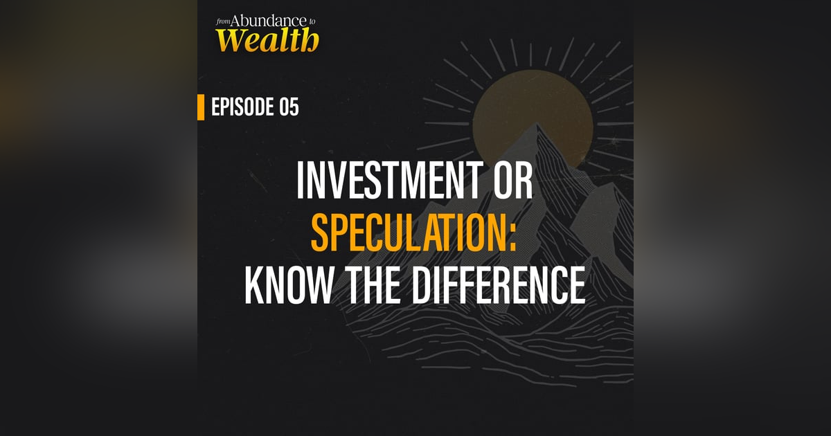 Investment or Speculation: Know the Difference Investment or Speculation: Know the Difference