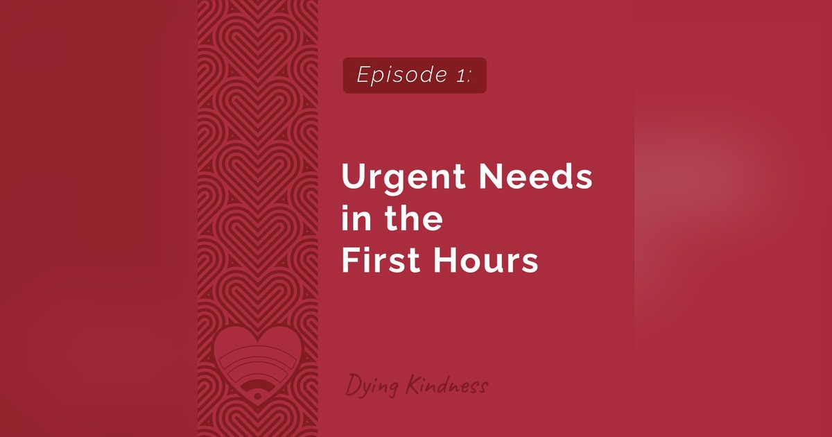 1: Urgent Needs in the First Hours 1: Urgent Needs in the First Hours