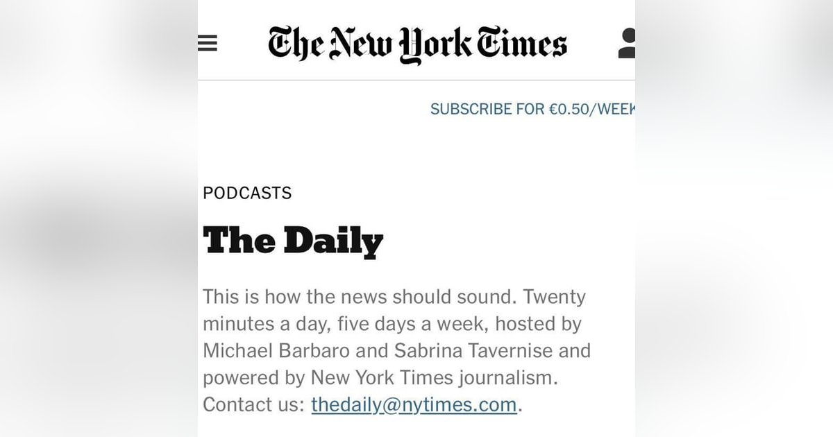 S2024: "THE DAILY". - New York Times podcast on Emigration S2024: "THE DAILY". - New York Times podcast on Emigration