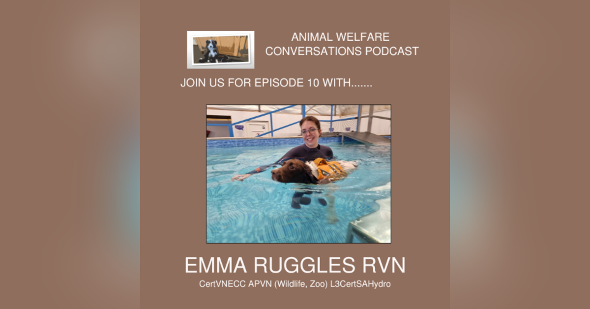 Episode 10 - Emma Ruggles RVN - Hydrotherapy and Animal Welfare Episode 10 - Emma Ruggles RVN - Hydrotherapy and Animal Welfare