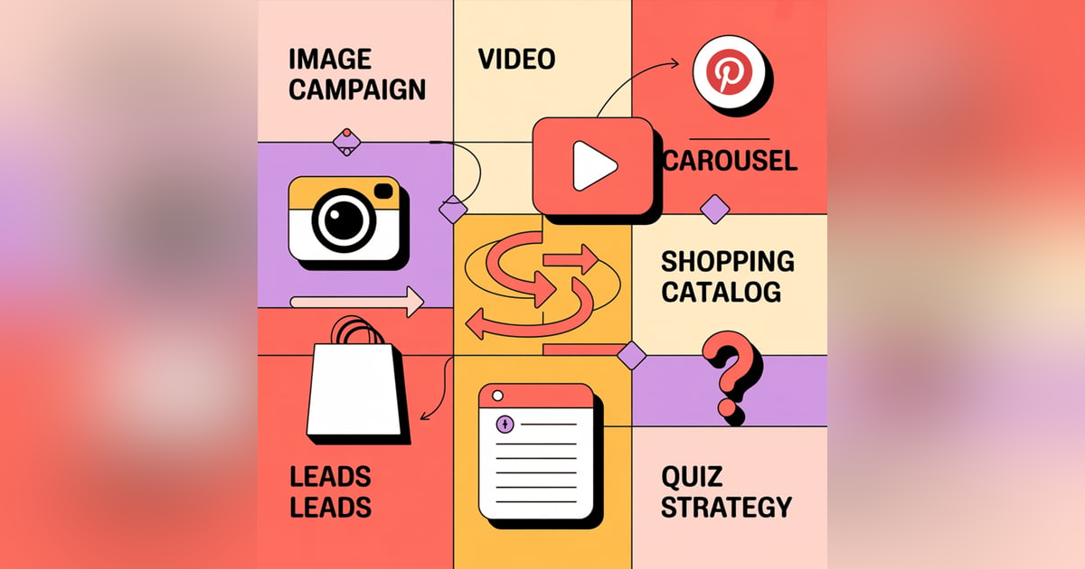 Pinterest Advertising Campaigns: Image, Video, Carousel, Shopping Catalog, Leads & Quiz Strategy with Favour Obasi-ike Pinterest Advertising Campaigns: Image, Video, Carousel, Shopping Catalog, Leads & Quiz Strategy with Favour Obasi-ike