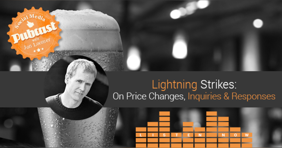 PUBCAST: Lightning Strikes: On Price Changes, Inquiries and Responses PUBCAST: Lightning Strikes: On Price Changes, Inquiries and Responses
