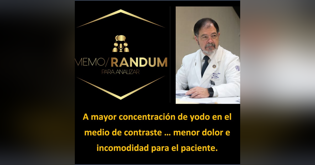 A mayor concentración de yodo en el medio de contraste … menor dolor e incomodidad para el paciente. A mayor concentración de yodo en el medio de contraste … menor dolor e incomodidad para el paciente.
