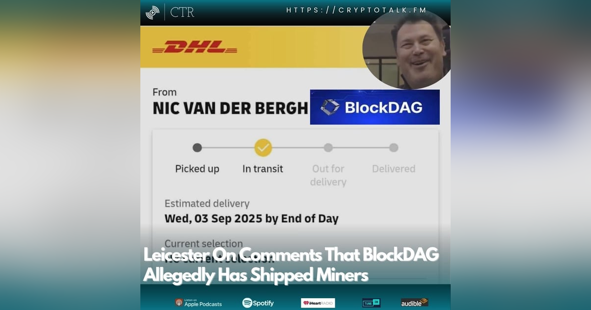 Leicester On Comments That #BlockDAG Allegedly Has Shipped Miners (OOC) Leicester On Comments That #BlockDAG Allegedly Has Shipped Miners (OOC)