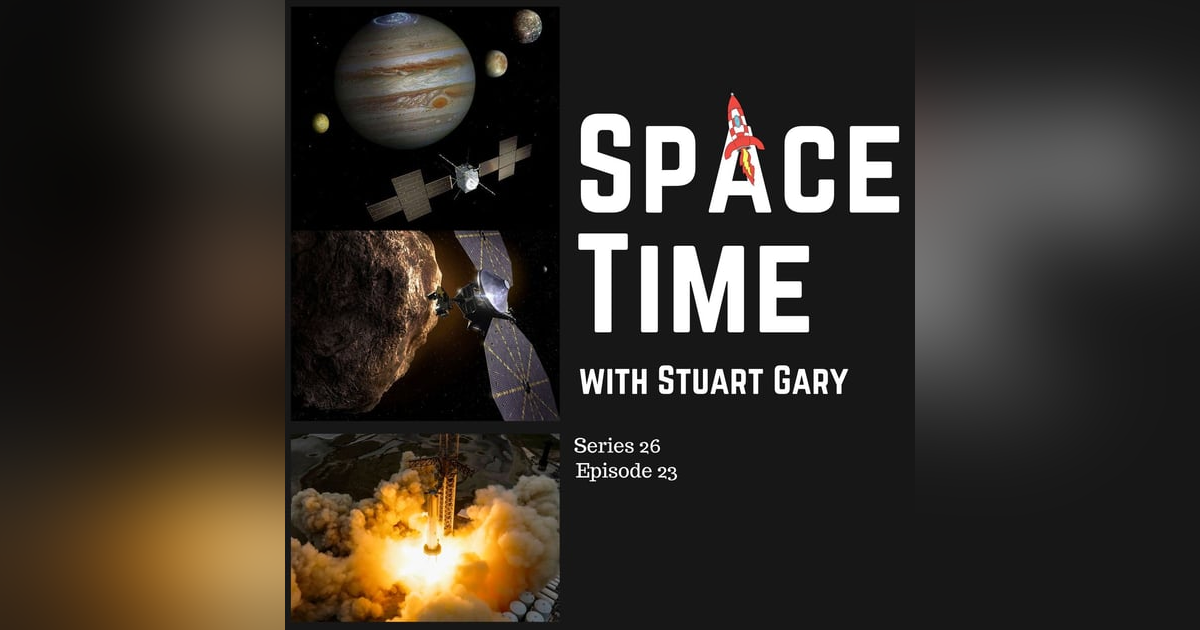 S26E23: JUICE Arrives at Kourou for Launch to Jupiter // Asteroid Named // SpaceX Success S26E23: JUICE Arrives at Kourou for Launch to Jupiter // Asteroid Named // SpaceX Success