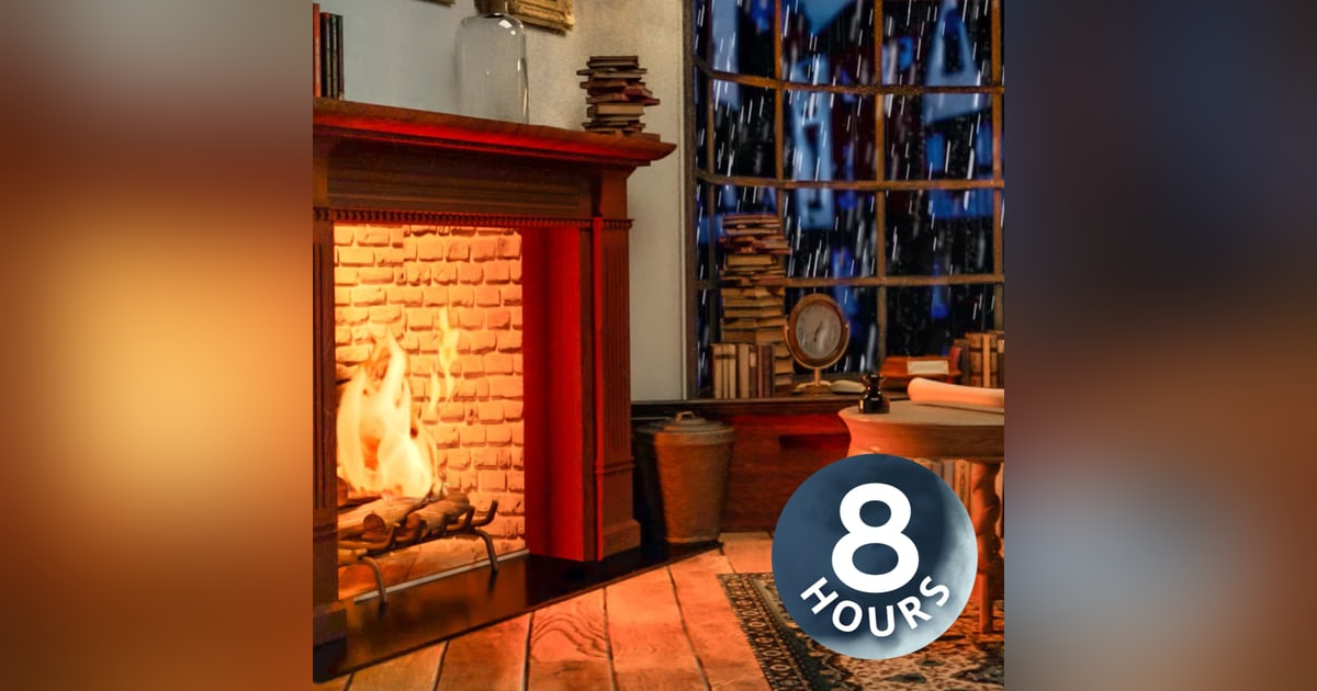 Rainy Night + Cozy Fireplace Ambience | Crackling Fire and Rain Sounds 8 Hours Rainy Night + Cozy Fireplace Ambience | Crackling Fire and Rain Sounds 8 Hours