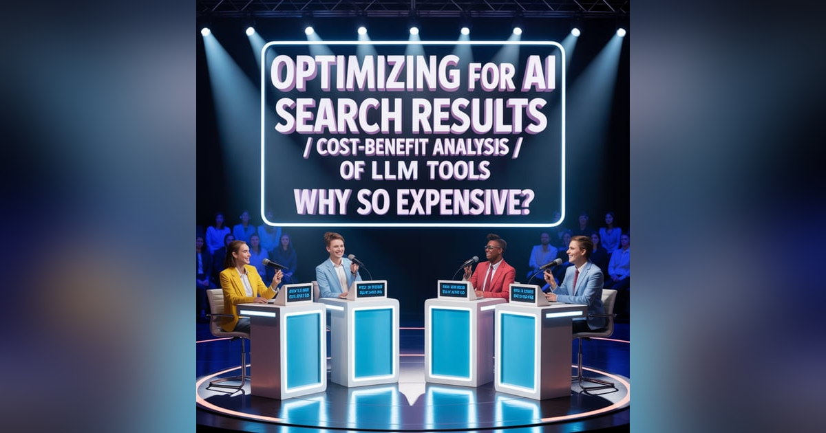 AI Search Optimization: Cost-Benefit Analysis of LLM Tools / Why So Expensive? (Roundtable Quiz Show) with Favour Obasi-ike AI Search Optimization: Cost-Benefit Analysis of LLM Tools / Why So Expensive? (Roundtable Quiz Show) with Favour Obasi-ike