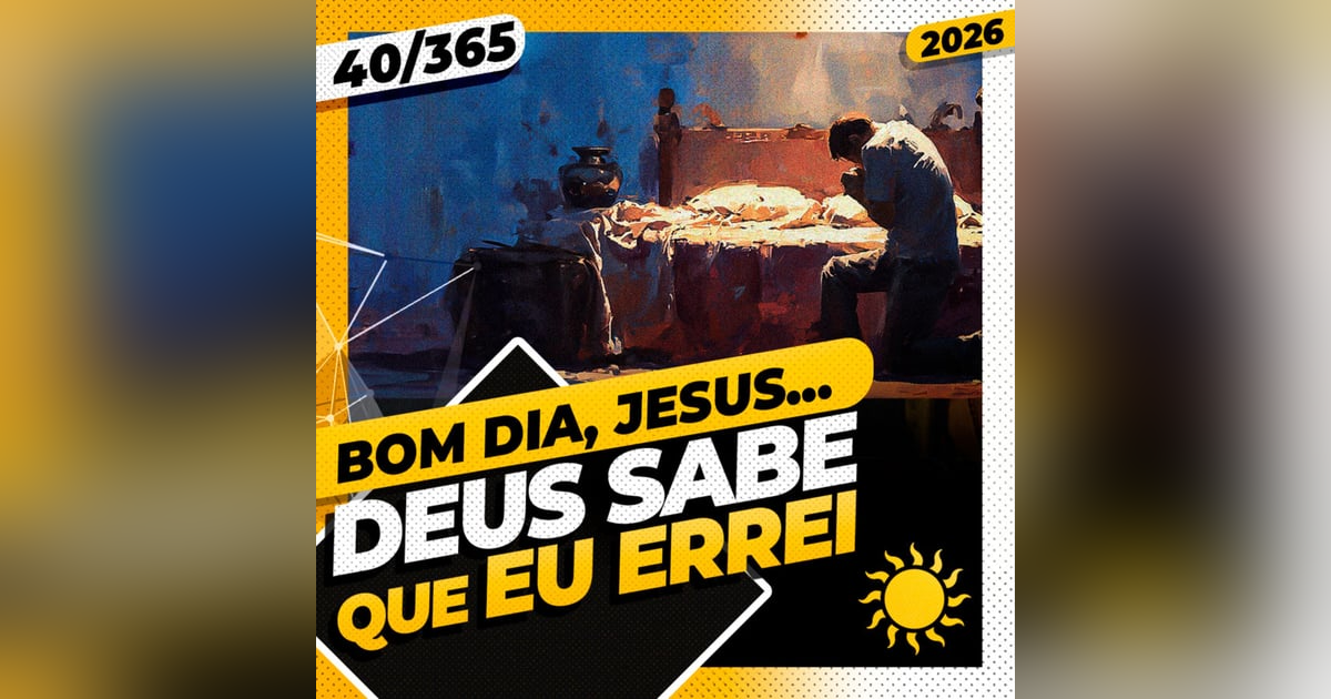 DEUS SABE QUE EU ERREI - Bom dia, Jesus! 40/365 (2026) DEUS SABE QUE EU ERREI - Bom dia, Jesus! 40/365 (2026)