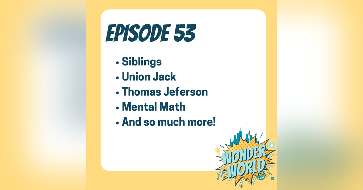 Wonder World Podcast Monday, April 8 Wonder World Podcast Monday, April 8