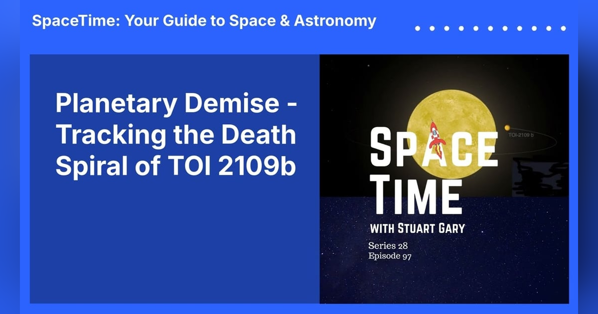 Planetary Demise - Tracking the Death Spiral of TOI 2109b Planetary Demise - Tracking the Death Spiral of TOI 2109b