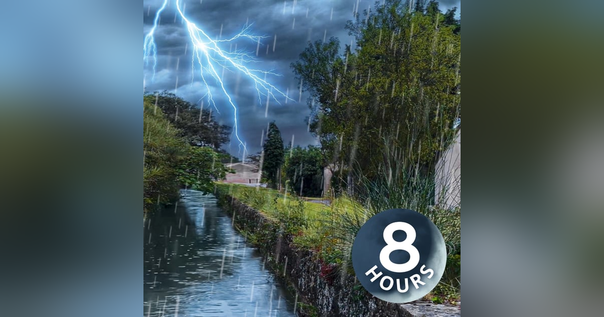 Thunderstorm & Rain in French Village | Sleep, Relax, Study 8 Hours Thunderstorm & Rain in French Village | Sleep, Relax, Study 8 Hours
